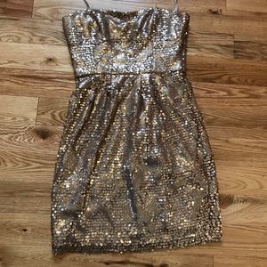 Gorgeous gold sequin mini dress
